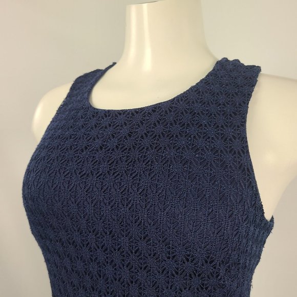 Le Chateau Navy Blue Mini Dress - Picture 2 of 14